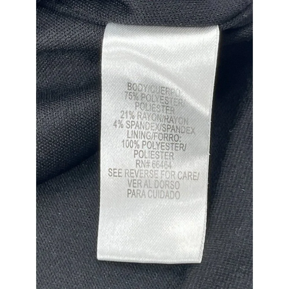 Sandra Darren Women's Black Gray Long Sleeve Stretch Cocktail Dress Size 12 - Picture 8 of 15